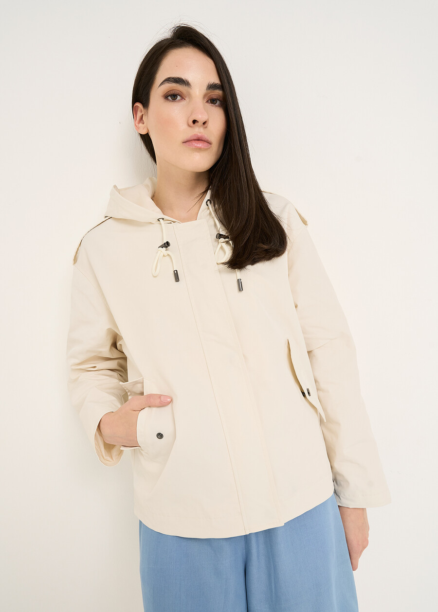 Goan technical short jacket BEIGE LATTEBLU Woman , image number 2