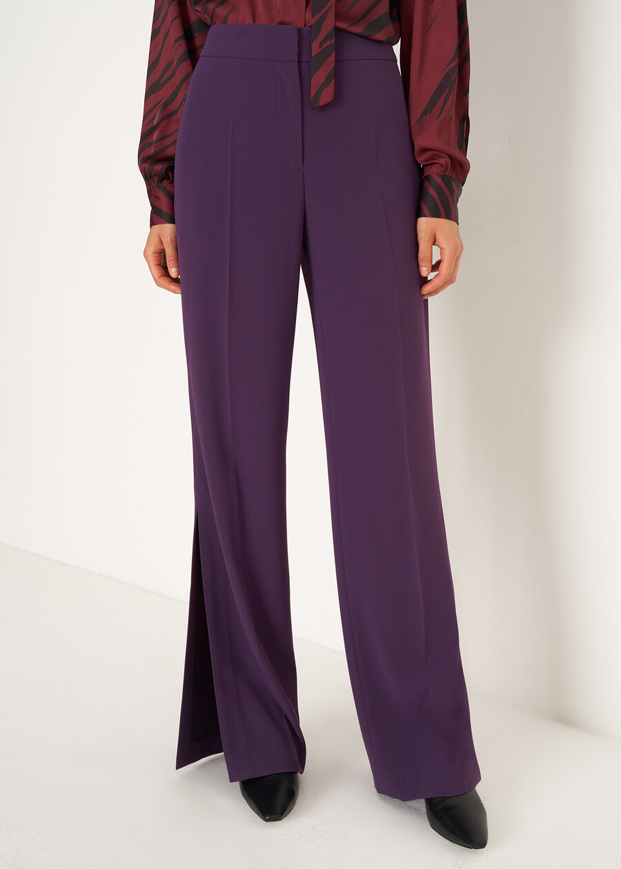 Pantaloni Pierre con spacco al fondo VIOLA PRUGNA Donna , immagine n. 3