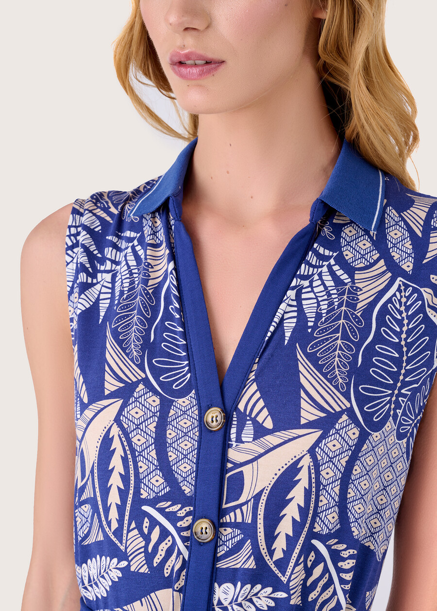 Abito giromanica Azzurra BLU Donna , immagine n. 2