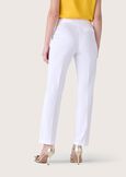 Pantaloni Jacqueline in misto cotone BIANCO WHITEBLUE OLTREMARE VERDE GARDEN Donna immagine n. 4