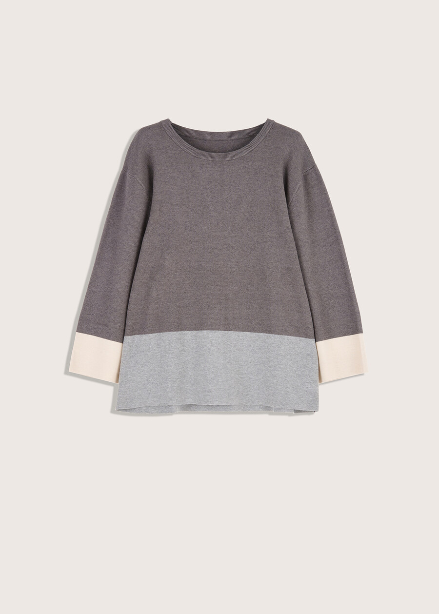 Maglia Manuela con scollo tondo GRIGIO DARKGREY Donna , immagine n. 4