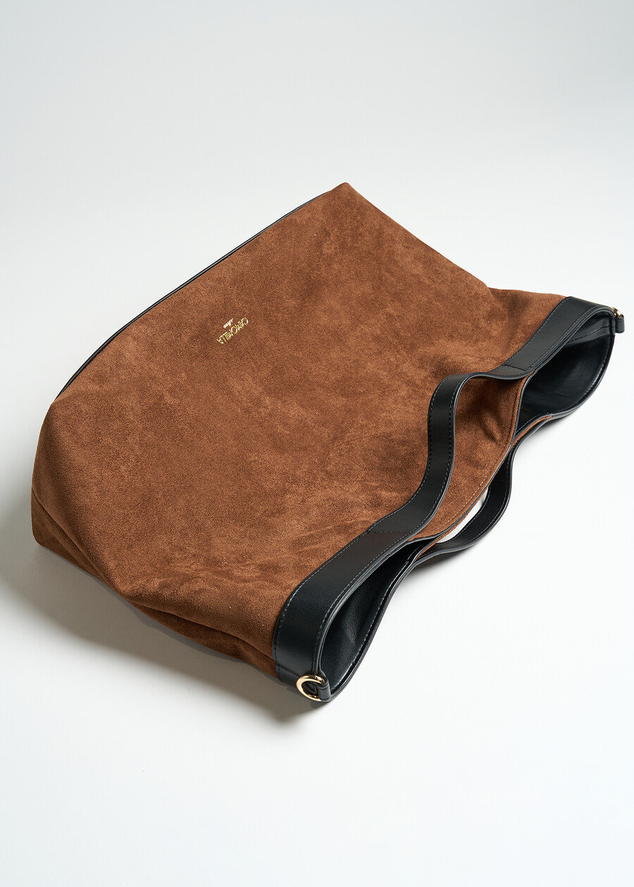 Blackey faux-suede shopping bag MARRONE CARAMELLO Woman , image number 4