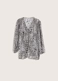 Maglia Stefania in georgette GRIGIO LUNA Donna immagine n. 4
