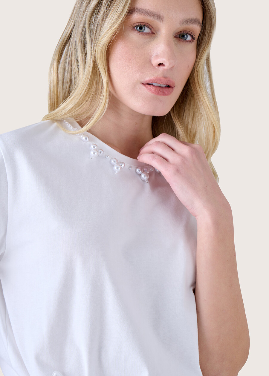 Salem 100% cotton T-shirt BIANCO WHITE Woman , image number 2