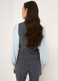 Archivio tailored check vest GRIGIO GREY Woman image number 3