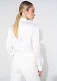 Alessia satin shirt NERO BLACKBEIGE LATTEBLU Woman image number 3
