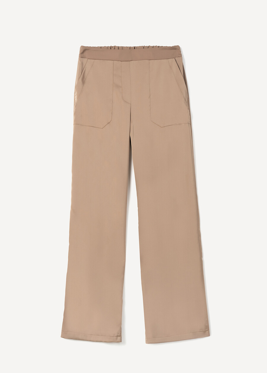 Pantaloni Pablo In Satin GRIGIO TORTORANERO BLACK Donna , immagine n. 5