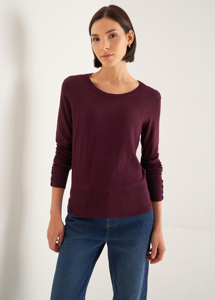 Maglia Melody girocollo BLU MIDNIGHTCELESTE FIORDALISOVIOLA VINACCIAROSA Donna , immagine n. 1