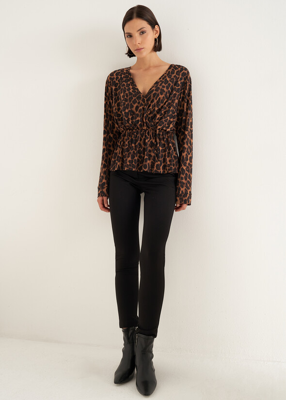 Pantaloni Kelly skinny in punto Milano NERO BLACK Donna null