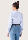 Carolyn striped shirt GRIGIO STONEVERDE AVOCADO Woman image number 3