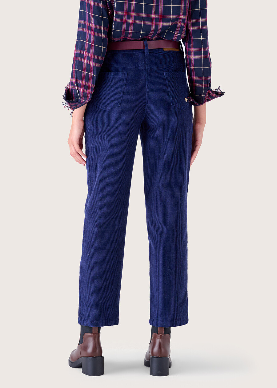 Pepa velvet trousers BLU LAGUNA Woman , image number 4