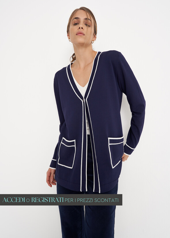 Cardigan Croxie in filo di viscosa BLU Donna null