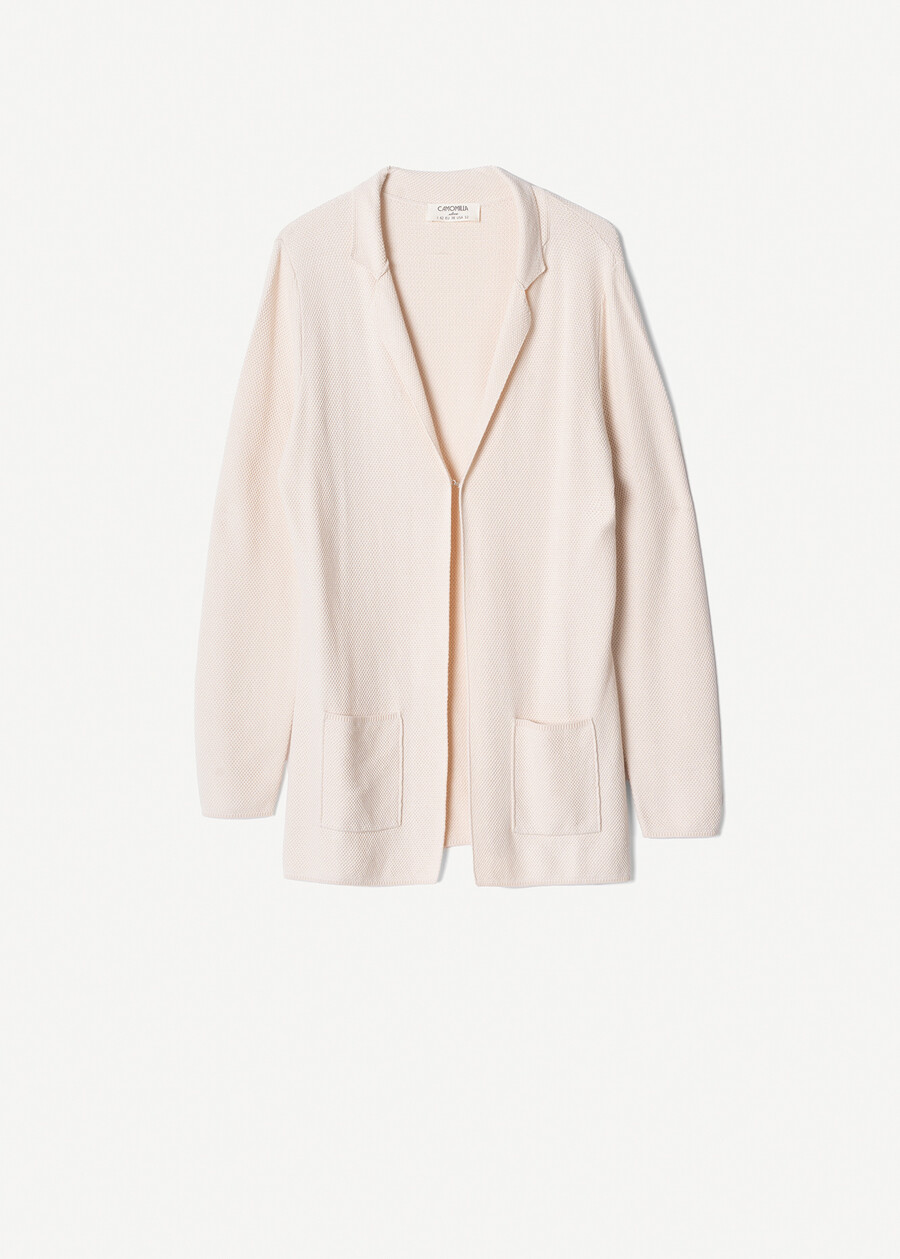 Cardigan Coral Midnight in filo BLU MIDNIGHTBIANCO BURRO Donna , immagine n. 4