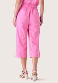 Becrux linen and cotton capri trousers ROSA IBISCUS Woman image number 4
