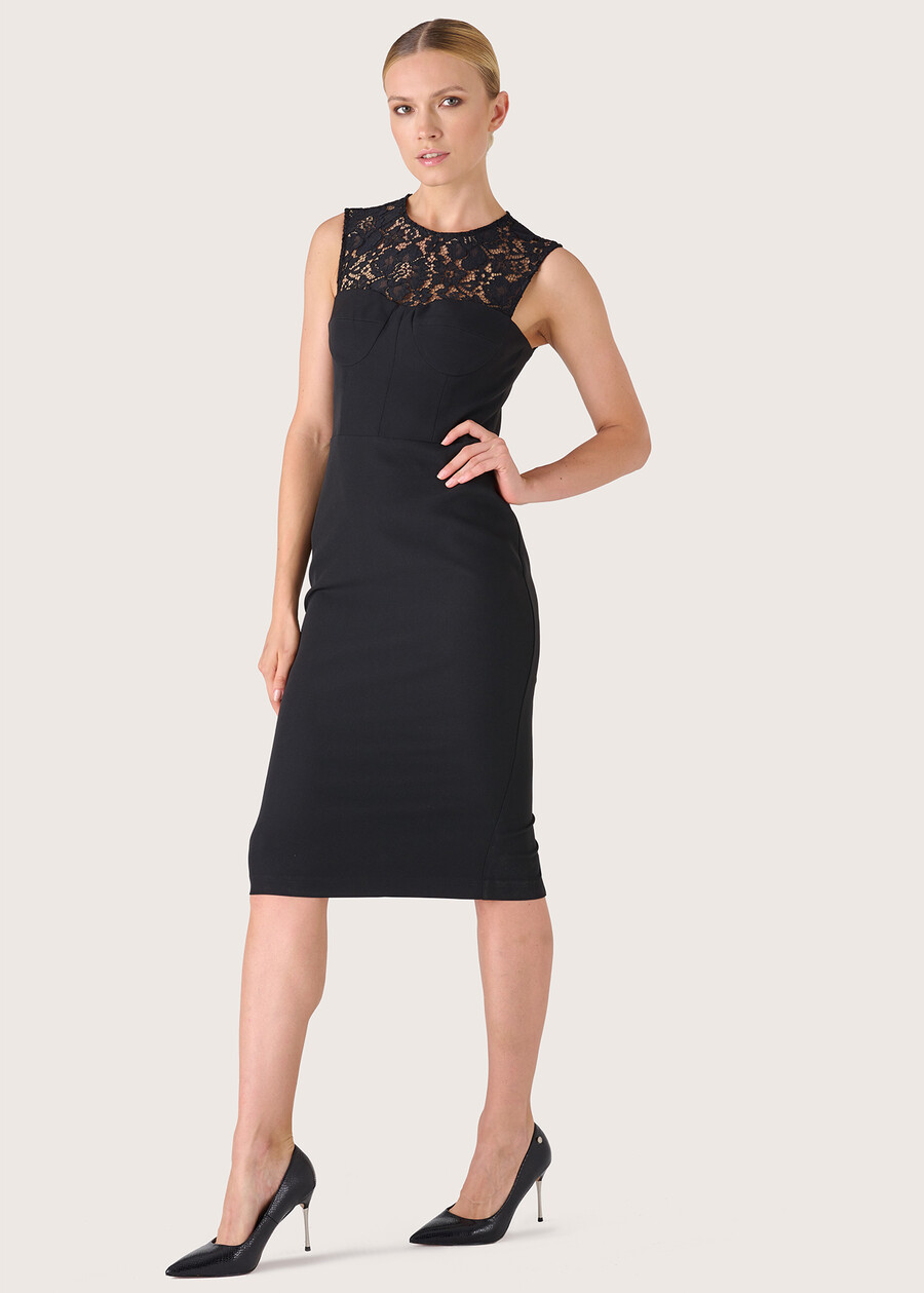Abito Linda in tessuto tecnico NERO BLACK Donna , immagine n. 2