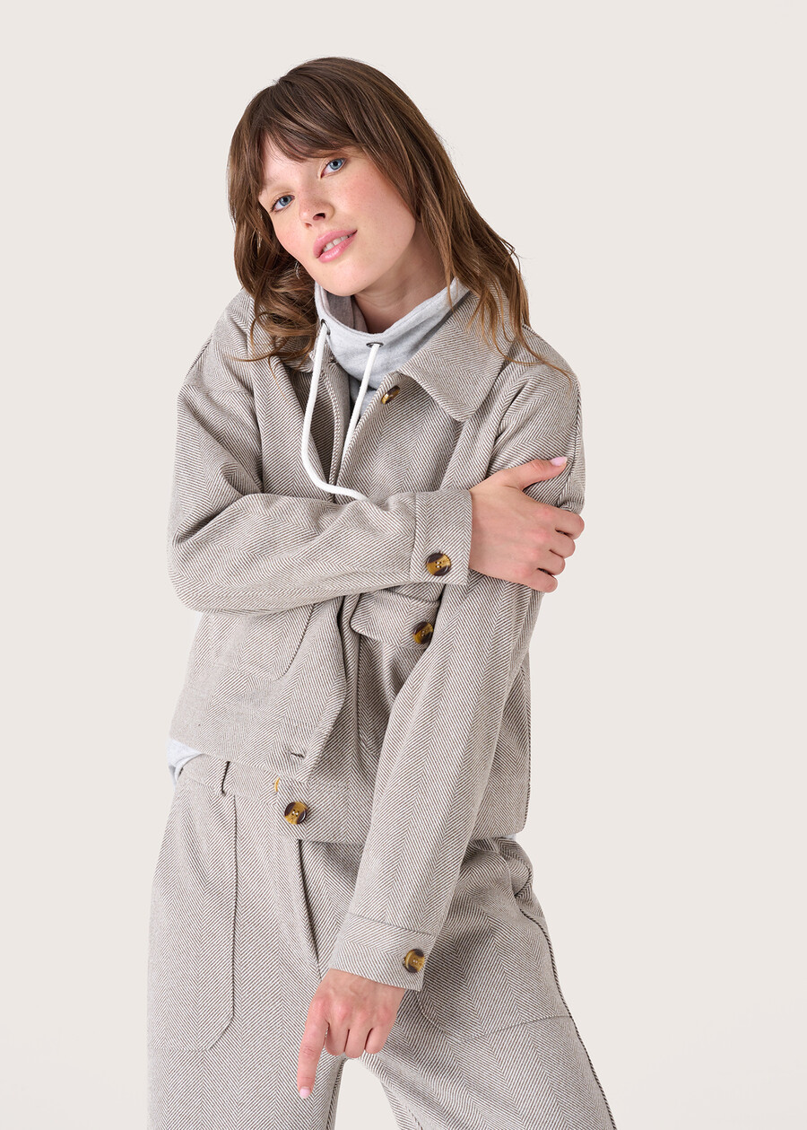 Coprispalle in panno Carlo BEIGE LANA Donna , immagine n. 3