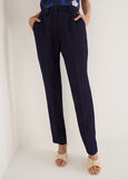 Alice-E linen e viscose trousers BLUMARRONE JAVABIANCO WHITEBLUE TURCHESE Woman image number 3