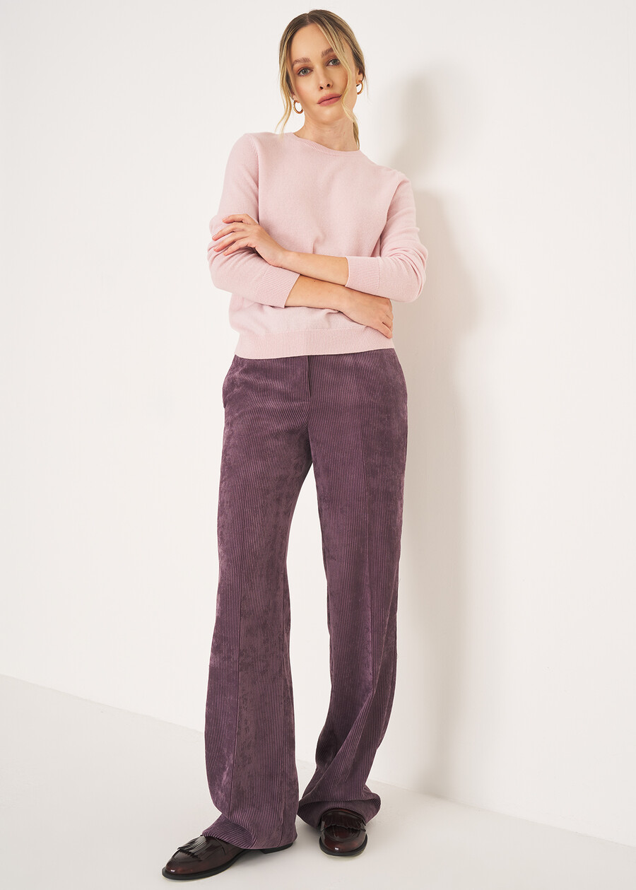 Pantalone Giorgia-N in velluto GRIGIO CENEREVIOLA PURPLE Donna , immagine n. 2