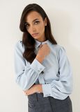 Carol classic blouse with ruching AZZURO AZZURRO Woman image number 2
