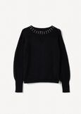 Magnolia mohair sweater with rhinestones NERO BLACK Woman image number 5