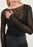 T-shirt Soleil mesh con strass NERO Donna immagine n. 2
