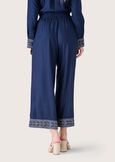 Polly 100% rayon trousers BLUE OLTREMARE  Woman image number 4
