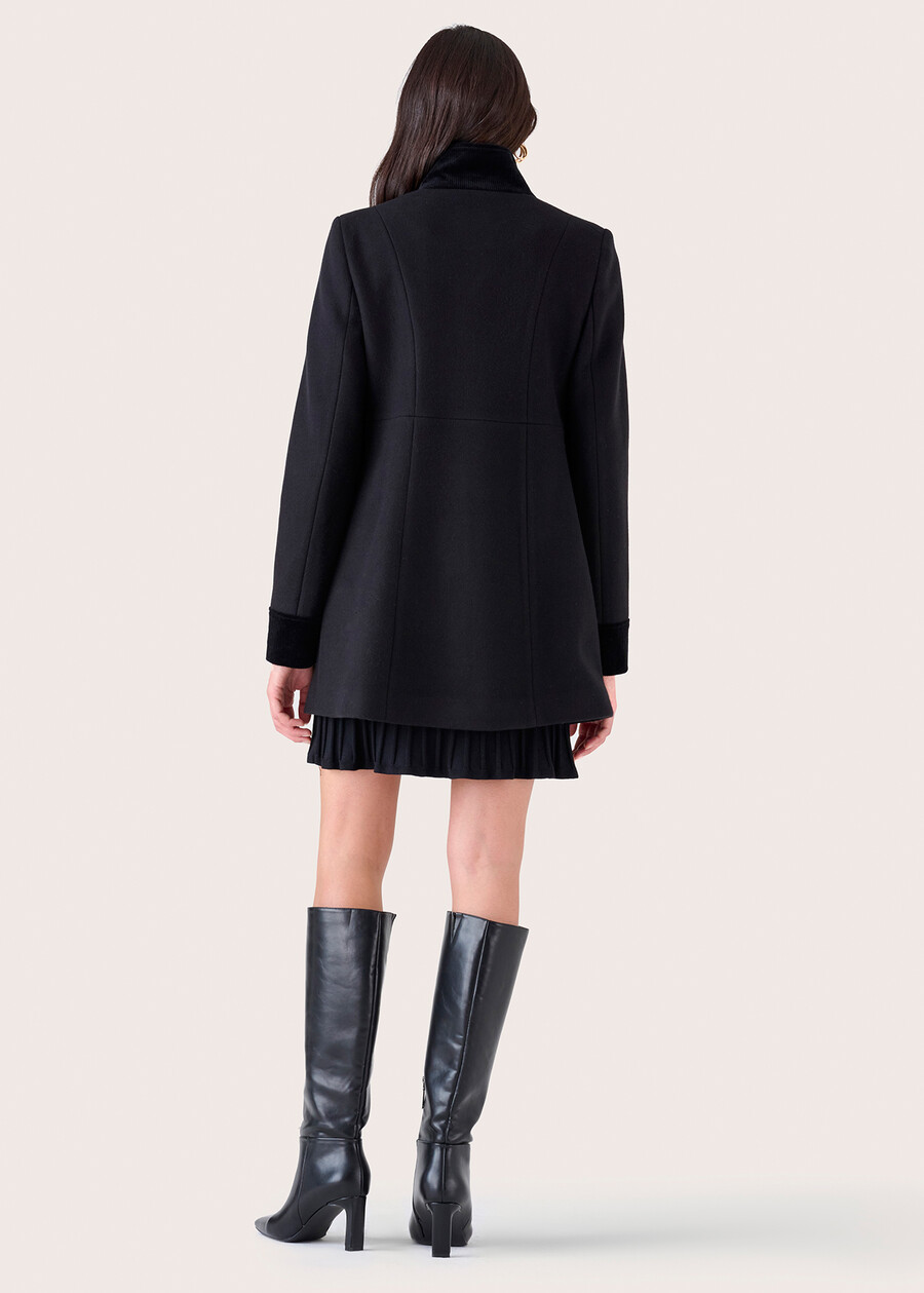 Elisir coat with collar NERO BLACKMARRONE JAVA Woman , image number 5