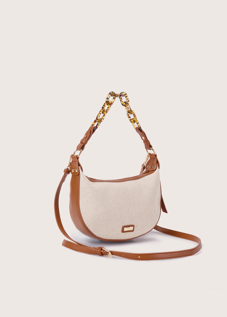 Betani canvas sack bag - small size BEIGENERO Woman , image number 1