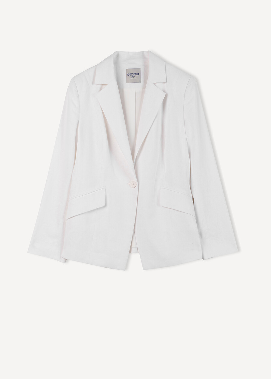 Giacca Gennifer in misto lino ROSABIANCO WHITE Donna , immagine n. 6