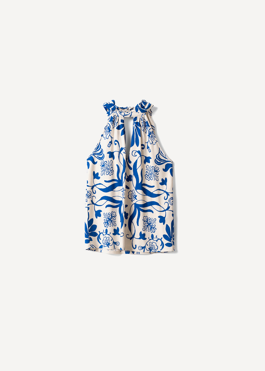 Top Tesla con scollo all'americana BIANCO WHITE Donna , immagine n. 4