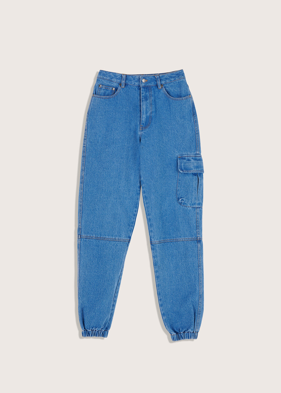 Daxy 100% cotton denim trousers, Woman  , image number 5