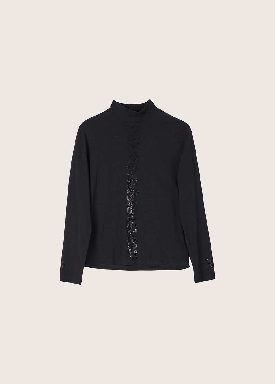 Maglia Shake in cotone NERO BLACK Donna , immagine n. 4