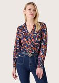Scala floral pattern shirt NERO BLACK Woman image number 1