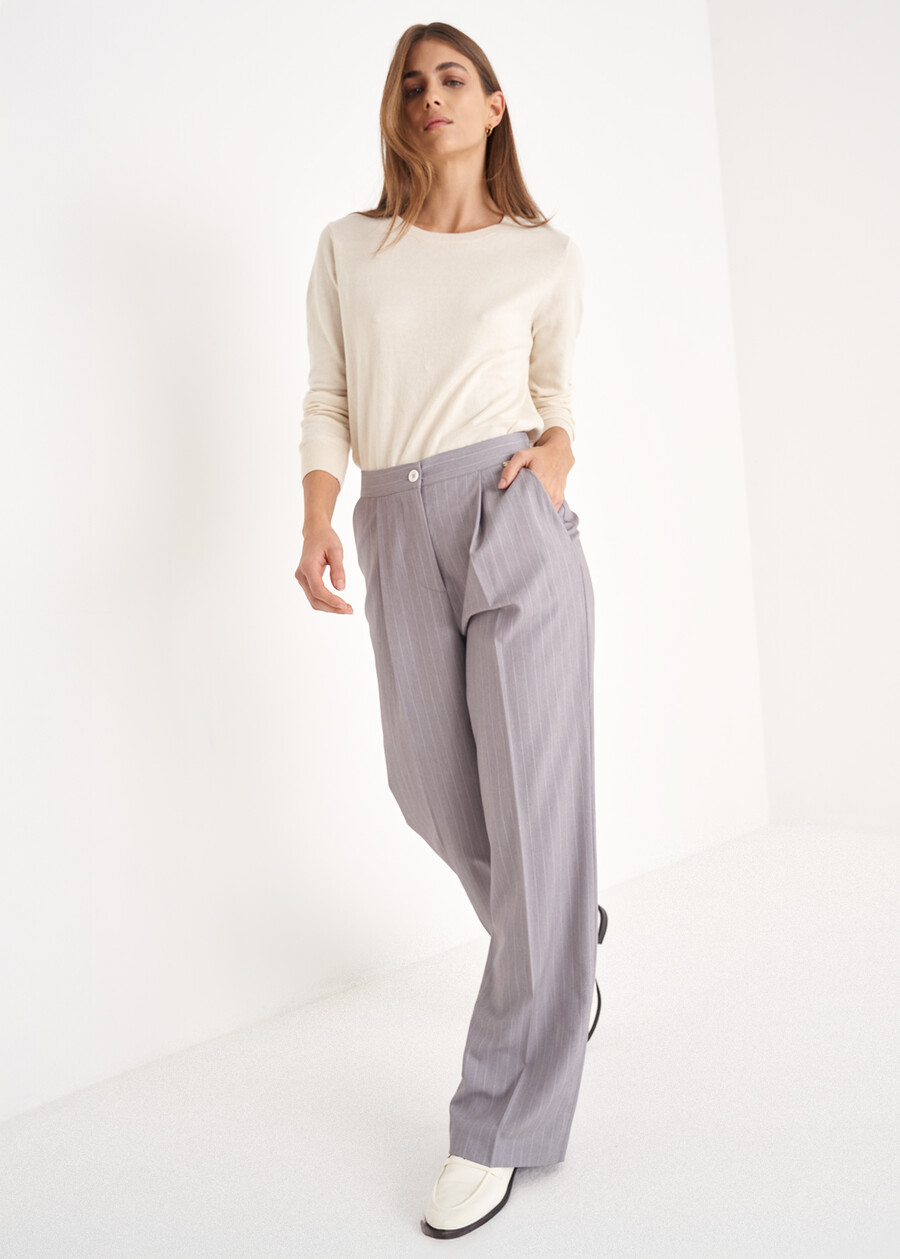 Pantalone Primo in poliviscosa GRIGIO GREYBLU Donna , immagine n. 1