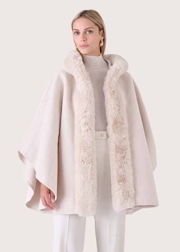 Maella hooded cape BEIGE LATTE Woman null