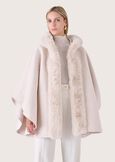 Maella hooded cape NERO BLACKBEIGE LATTE Woman image number 1