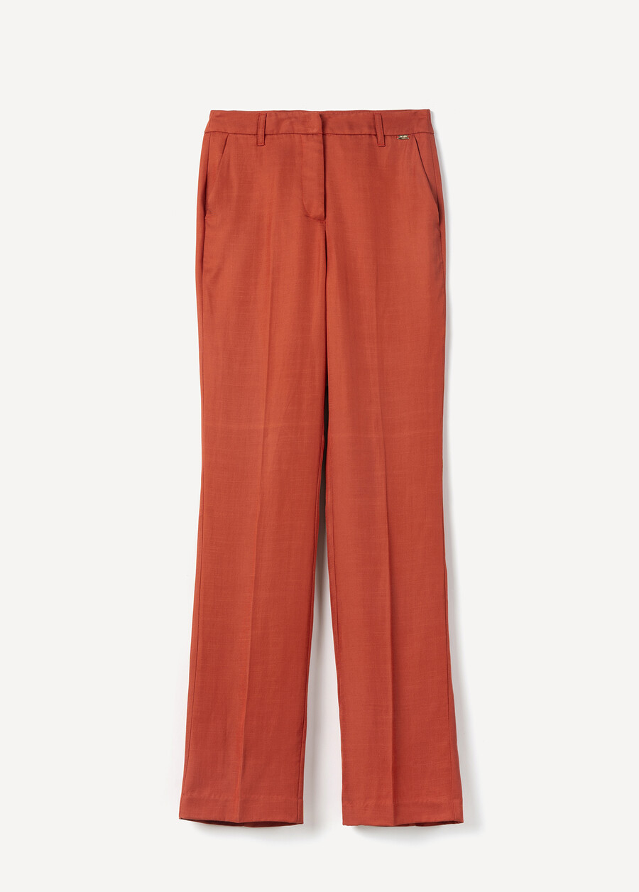 Jacqueline-L Linen e Viscose Trousers MARRONE JAVAARANCIO CAROTENE Woman , image number 6