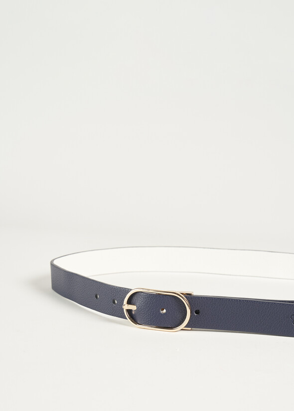 Camal reversible eco-leather belt BLUE OLTREMARE Woman null