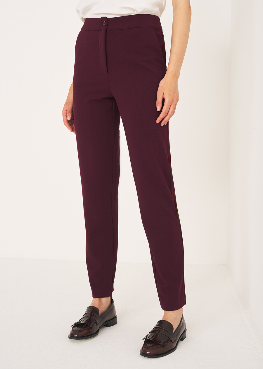 Pantalone Alice-F in screppino VIOLA VINACCIA Donna , immagine n. 3