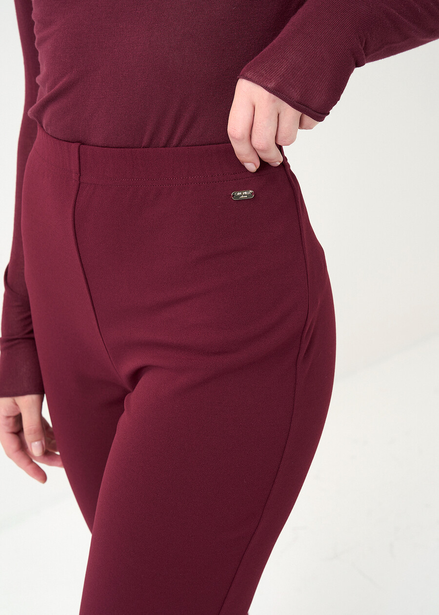 Victoria flared trousers ROSSO BORDEAUXVERDE GARDENMARRONENERO Woman , image number 4