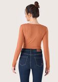 Maglia Sery in cotone modal BLUE COLONIALMARRONE SUGHERO Donna immagine n. 3