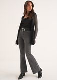 Cardigan Caren in filo con cinta BEIGE LIGHT BEIGENERO BLACK Donna immagine n. 5