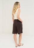 Bermuda Barth in lino e Lyocell MARRONEBIANCO WHITE Donna immagine n. 4