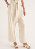 Penty linen-blend trousers
 VIOLA MELANZANABIANCO BURRO Woman image number 3