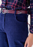 Pepa velvet trousers BLU LAGUNA Woman image number 3
