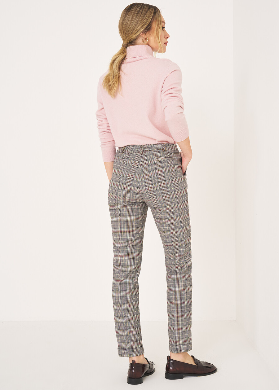 Bella checked trousers GRIGIO GREY Woman , image number 4