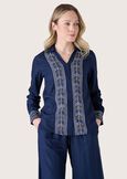 Cledi 100% rayon shirt BLUE OLTREMARE  Woman image number 1