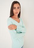 Maglia Milly scollo a V CELESTE POLVERE Donna immagine n. 1