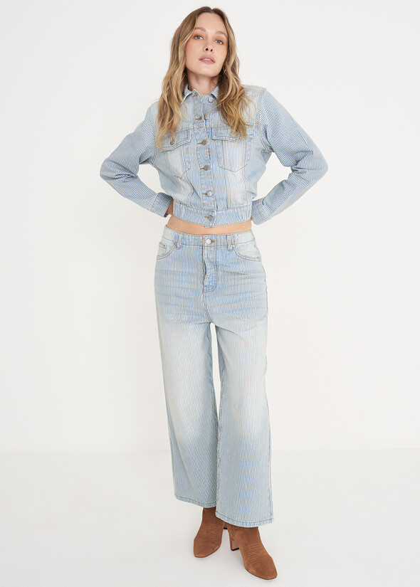 Gab Jacket and Deny Trousers in 100% Cotton BIANCO WHITE Woman null