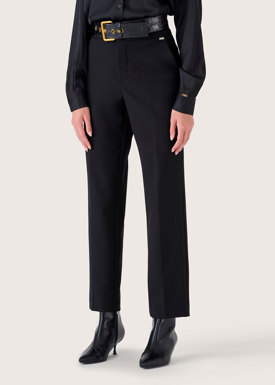 Trousers Alice in technical fabric NERO BLACKBEIGE GESSOBLU Woman , image number 4